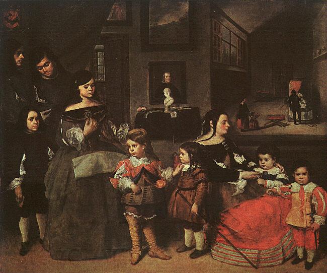 Juan Bautista Martinez del Mazo The Artist's Family Norge oil painting art